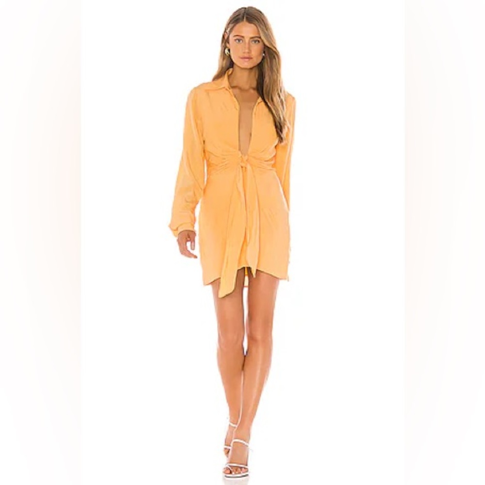 Lovers + Friends XS Aja Mini Dress in Tangerine Orange